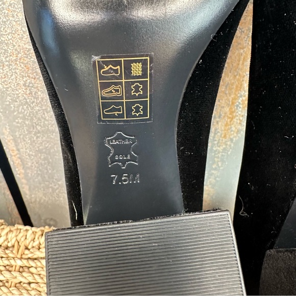 Tory Burch Josephine Velvet Rhinestone Bow Pump Black Sz 7.5 - Picture 10 of 16